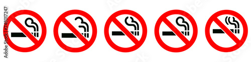 No smoking, prohibition sign, vector illustration.