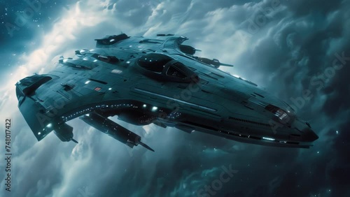 Wallpaper Mural Luminous Tranquility: A Voyage Beyond the Stars. Generative ai Torontodigital.ca