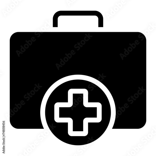first aid kit medicals care icon