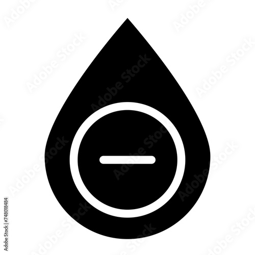 blood rh positie and negative icon