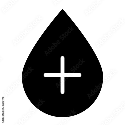 blood rh positie and negative icon