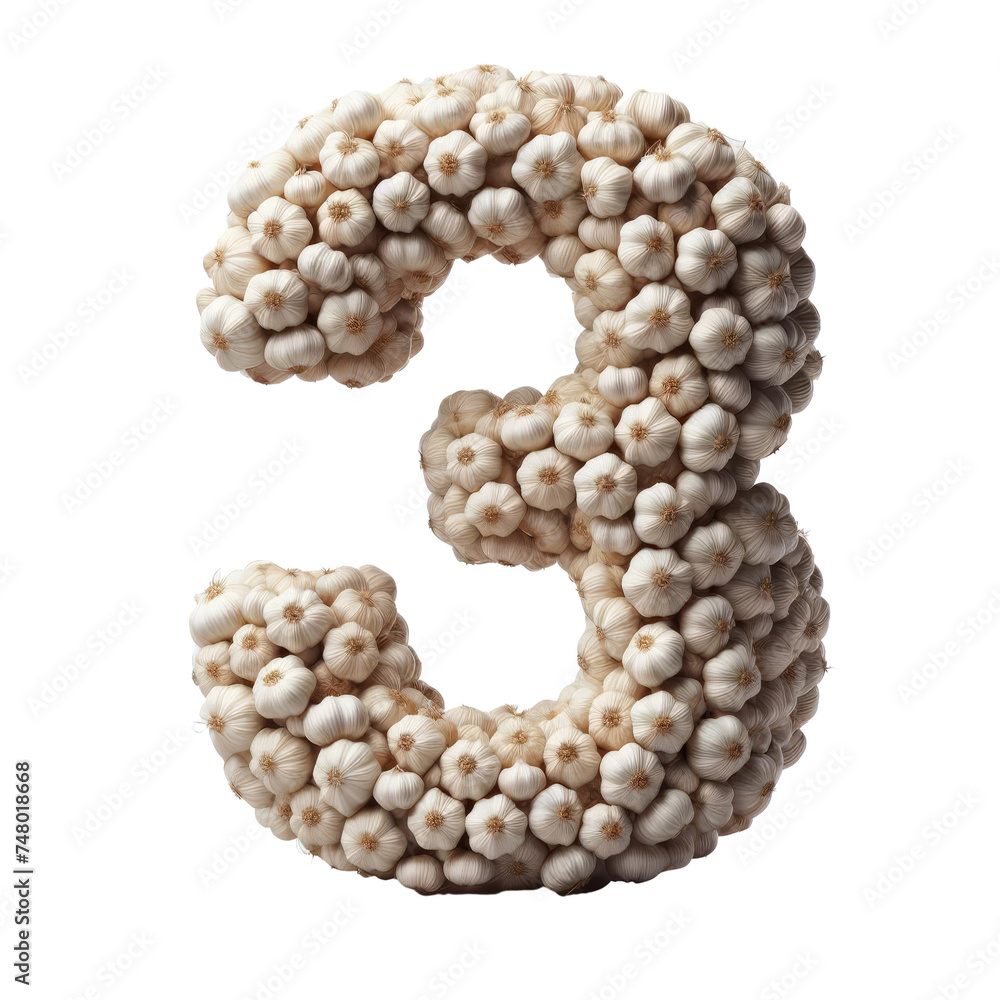 Obraz premium Isolated 3D Number on a Clear PNG Canvas Generative AI