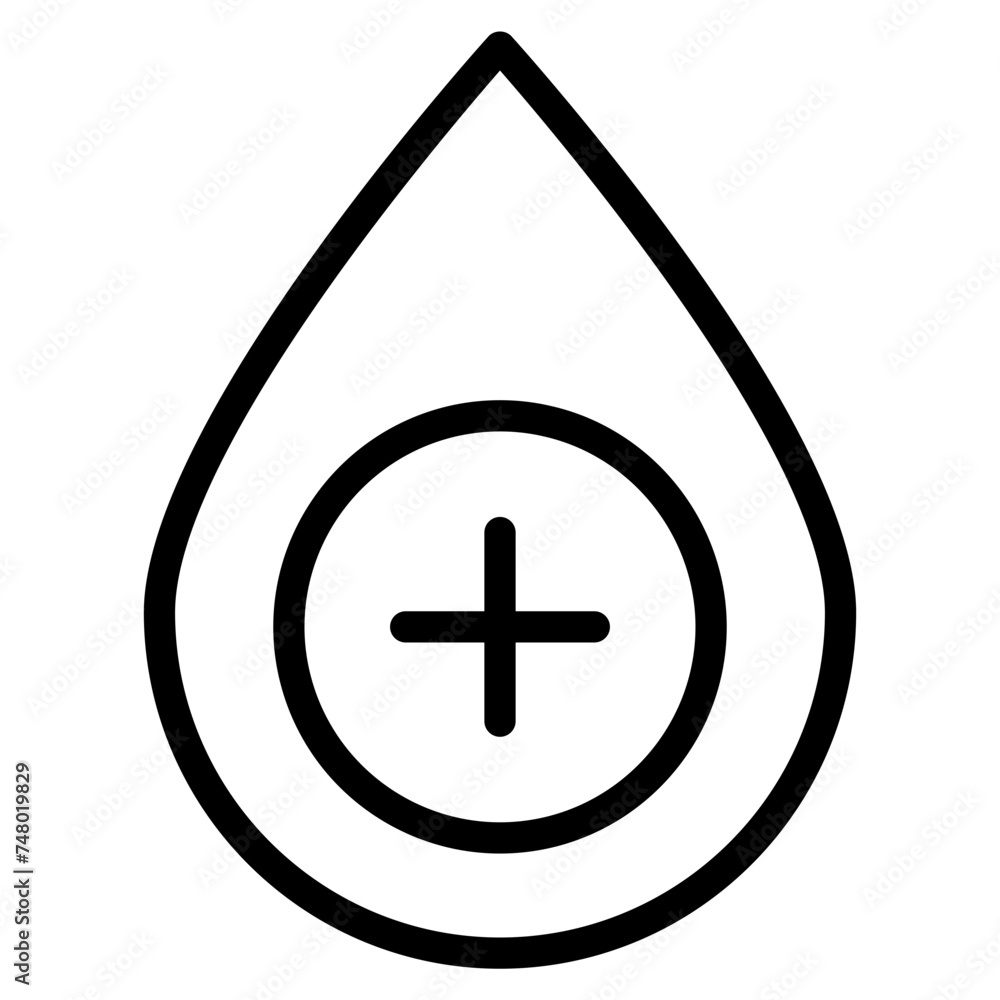 Obraz premium blood rh positie and negative icon