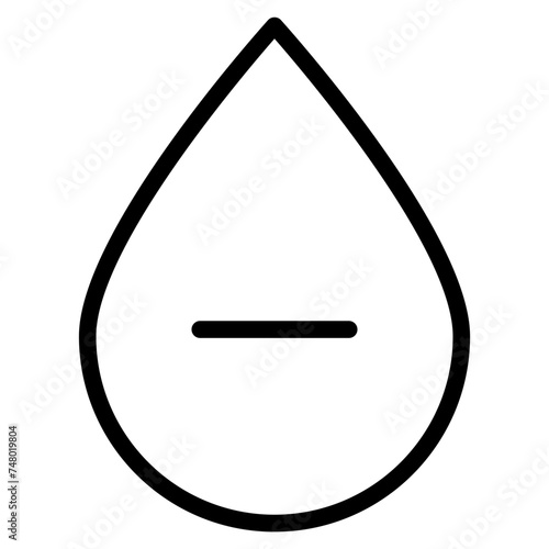 blood rh positie and negative icon
