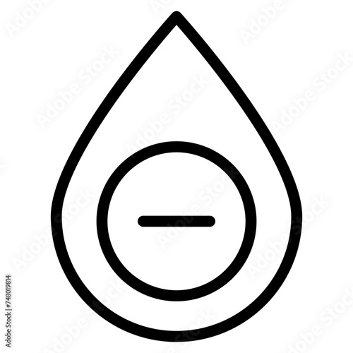 blood rh positie and negative icon