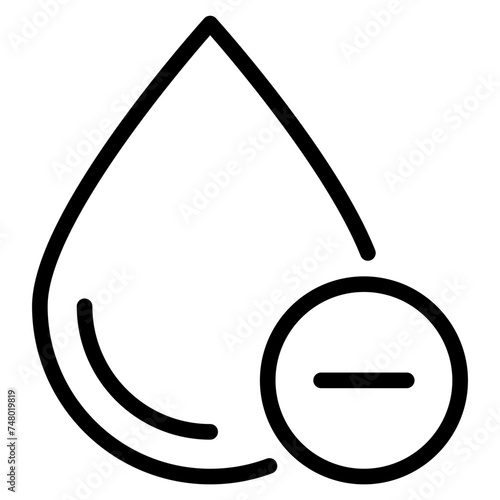blood rh positie and negative icon
