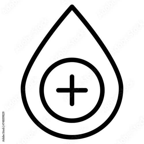 blood rh positie and negative icon