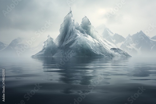 a iceberg in the water