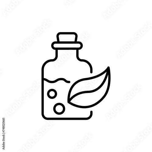 Essential oil icons, minimalist vector illustration ,simple transparent graphic element .Isolated on white background