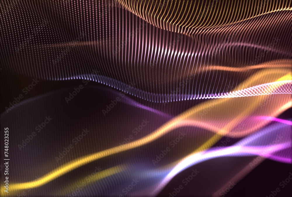 Digital wave with many dots and particles. Abstract wave background. Technology or science. Digital wave with many dots and particles. Abstract wave background. Technology or science.