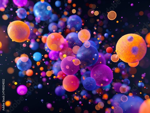 Abstract background of colored balls
