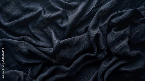 Black fabric texture background