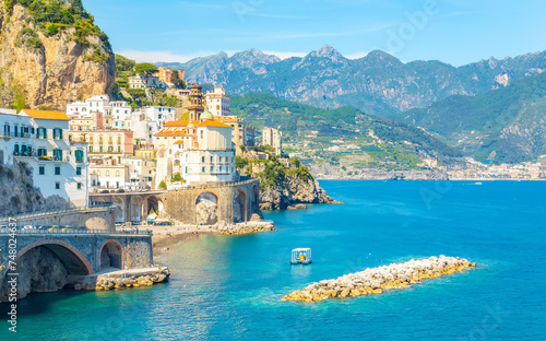 Atrani village on Amalfi Coast, Italy travel photo photo
