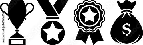 Award vector icon, honour and reward symbols