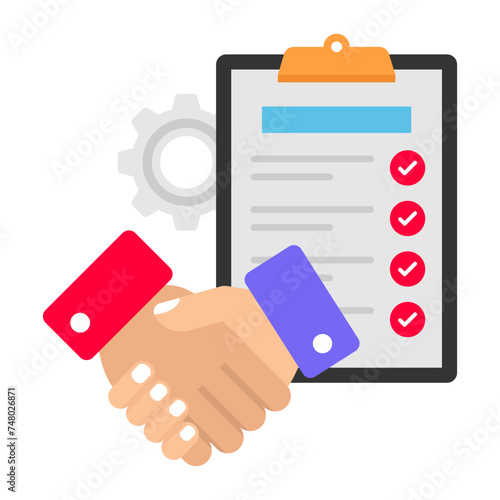 handshake represents personal commitment and mutual understanding that goes beyond legal concept vector design, Boosting productivity abilities Symbol, business motivation Sign, goal-directed behavior
