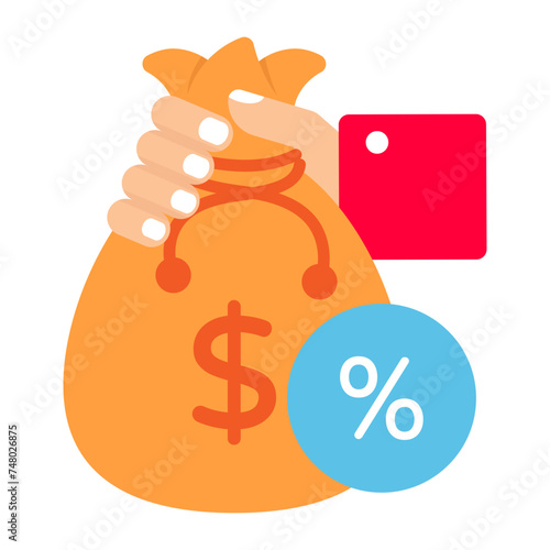 profit percentage sharing opportunities concept, commissions monetary gain vector design, Boosting productivity abilities Symbol, business motivation Sign, Enterprise impetusstock illustration