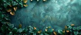 Painting abstract art on canvas. Reminiscence, golden brushstrokes. Textured background. Oil on canvas. Modern Art. Floral leaves, green, gray, wallpaper, poster, card, mural, carpet, hanging, print.
