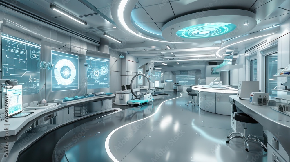 Futuristic Medical Laboratory with Advanced Technology Futuristic Medical Laboratory with Advanced Technology