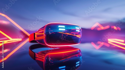A sleek virtual reality hea...