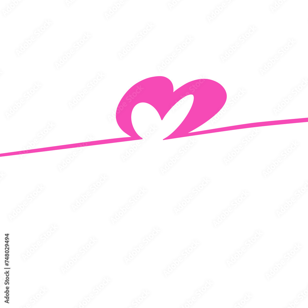 Doodle line love heart illustration with cute shape inspired by hanging clothes and line that can be used for sticker, book, scrapbook, icon, decorative, e.t.c with pink color Doodle line love heart illustration with cute shape inspired by hanging clothes and line that can be used for sticker, book, scrapbook, icon, decorative, e.t.c with pink color