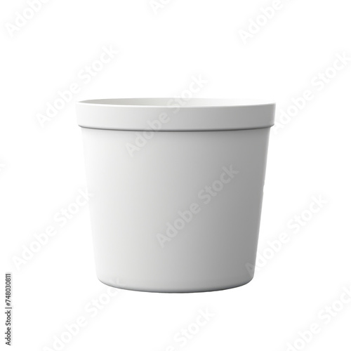 White bowl. Mockup isolated on white background