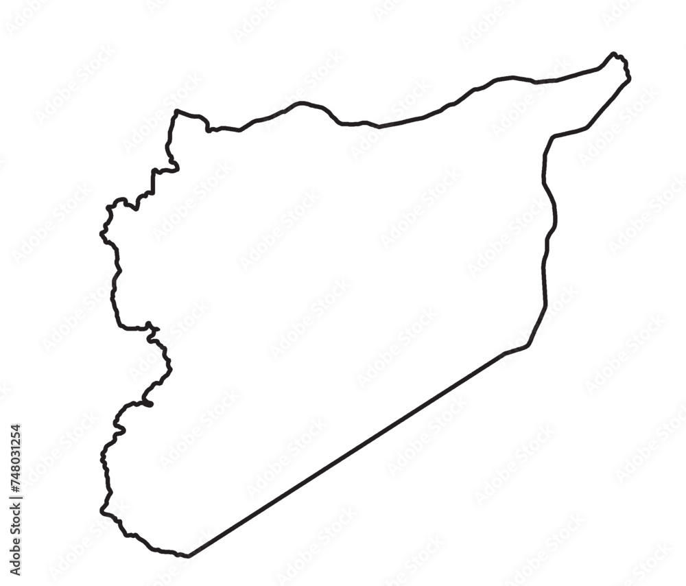 Syria Outline Silhouette Map Syria Outline Silhouette Map