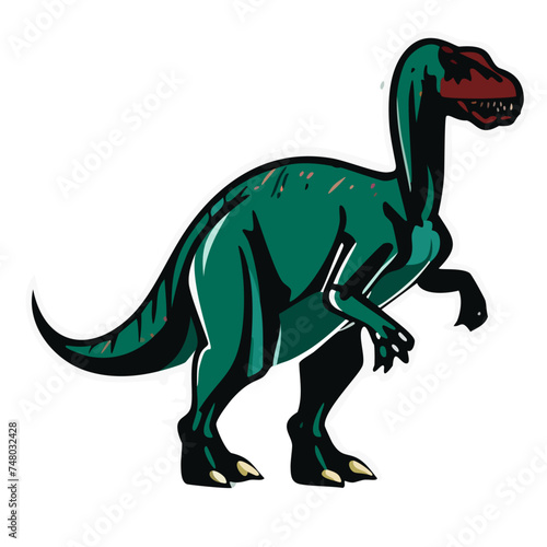 Vector Illustration of Dinosaurs  Stegosaurus  Brontosaurus  Velociraptor  Triceratops  Tyrannosaurus Rex  Spinosaurus  Pterosaurs