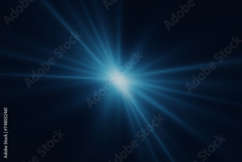 Blue lens flare flare of light and lines. Vector EPS10