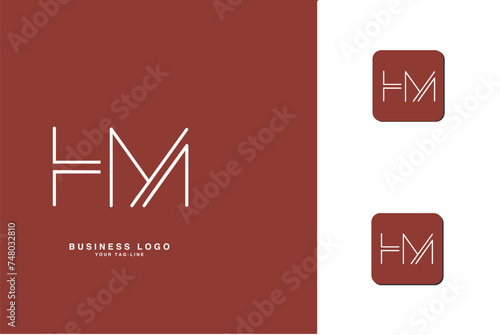 HM, MH, H, M, Abstract Letters Logo Monogram