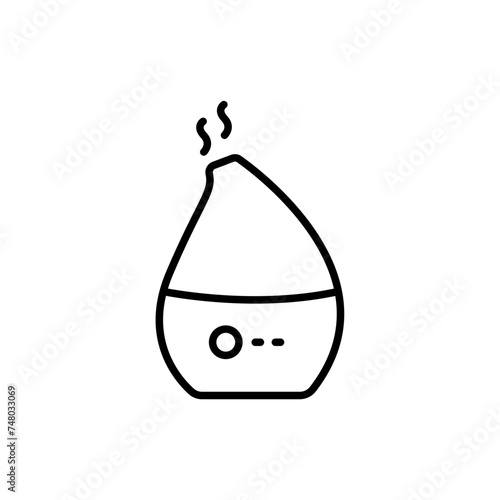 Humidifiers outline icons, minimalist vector illustration ,simple transparent graphic element .Isolated on white background