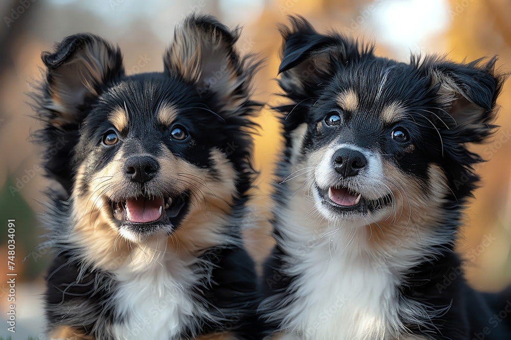 Joyful Puppies Frolicking