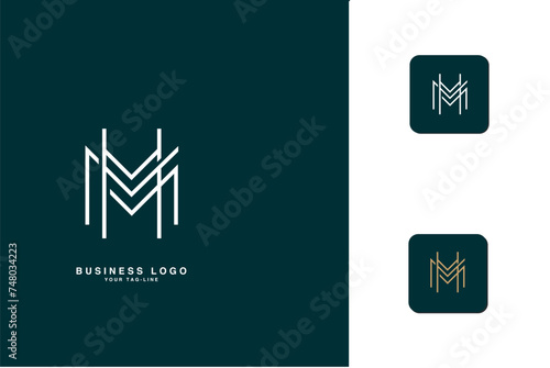 HM, MH, H, M, Abstract Letters Logo Monogram
