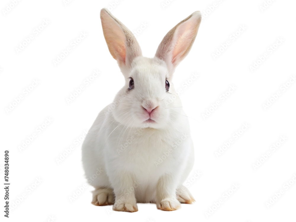 rabbit on a transparent background.