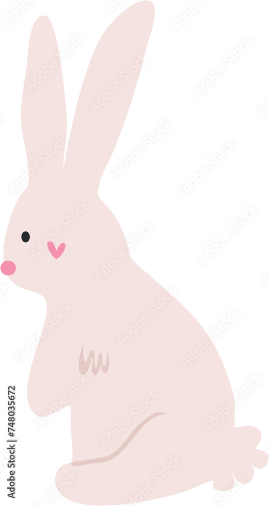 Obraz premium Cute rabbit vector. Bunny character 
