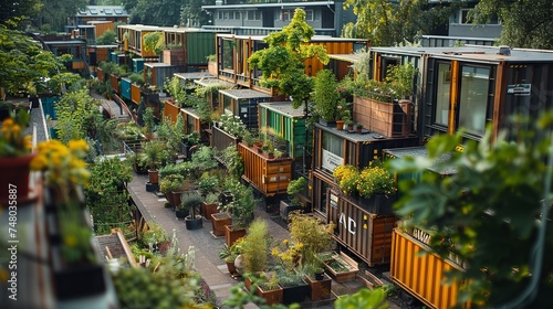 Small Container Homes with Communal Garden