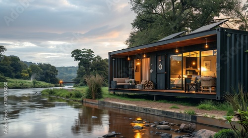 Riverfront Container Home with Eco-Features
