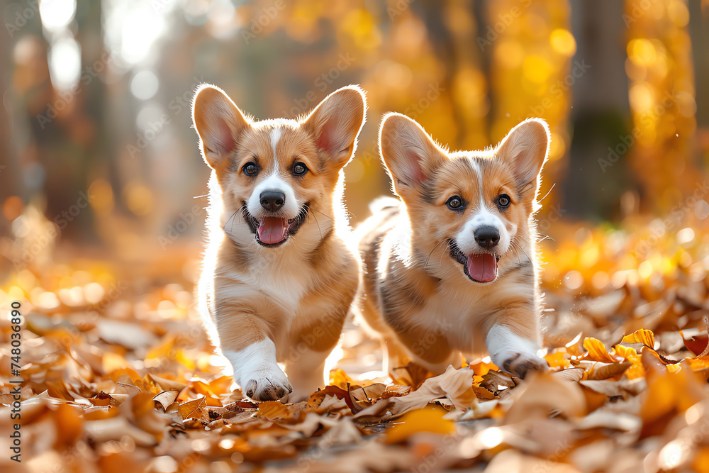 Joyful Puppies Frolicking Joyful Puppies Frolicking
