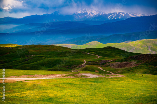 Idyllic Winding Roads through the Alpine Meadows of East Azerbaijan Province  Iran