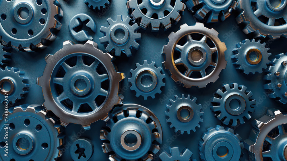 Metallic and Mechanical: A Gears and Machines Pattern in Industrial Style Metallic and Mechanical: A Gears and Machines Pattern in Industrial Style
