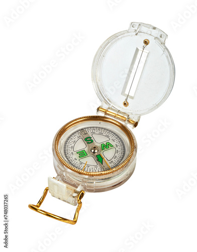  vintage compass isolated on white ( clipping path )