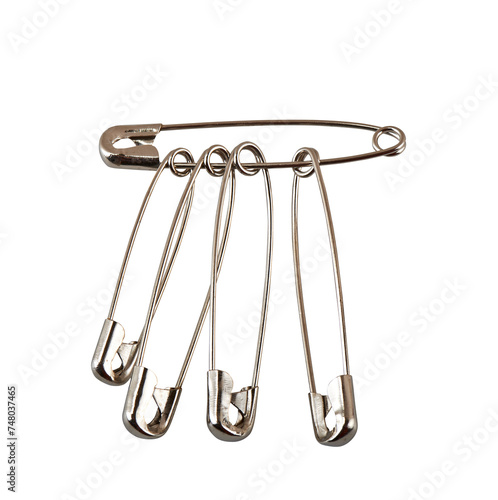 Obraz na płótnie series of safety pin isolated on white background. ( clipping path ) w salonie