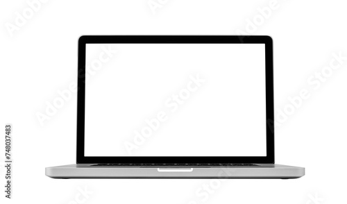 Laptop isolated on white, clipping path included