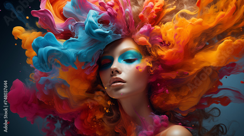 Surreal Symphony: A Cascade of Colors and Beauty