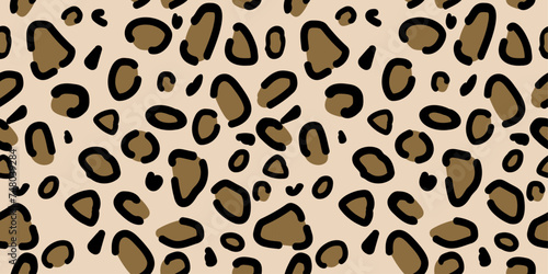 leopard animal skin seamless pattern, abstract hand drawn, applicable for paper, branding, packaging, fabric, decor, posters, cards