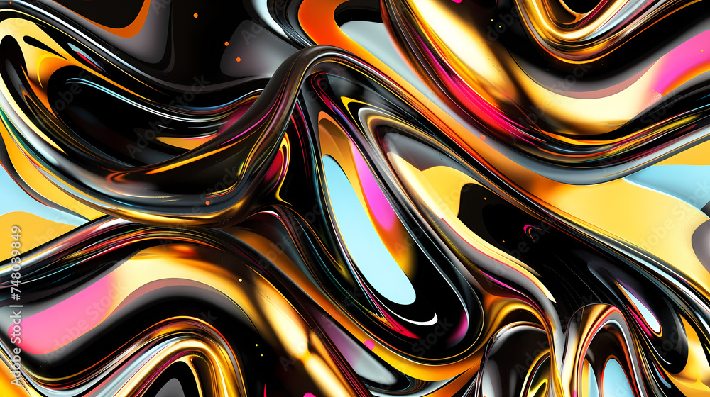 Abstract Colorful Liquid Swirl Patterns Abstract Colorful Liquid Swirl Patterns