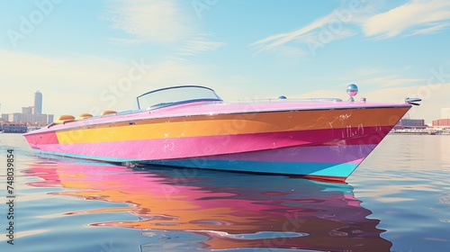 Modern Speed Boat in the water