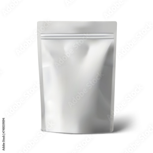 Blank Snack Pouch Bag Packaging Isolated On White