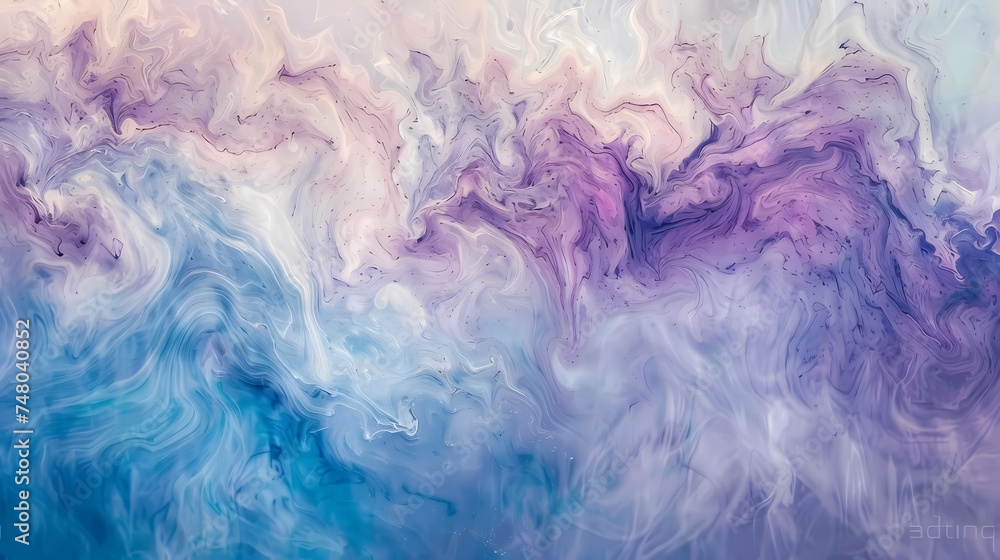 Swirling Hues of Blue and Purple Abstract Art Background