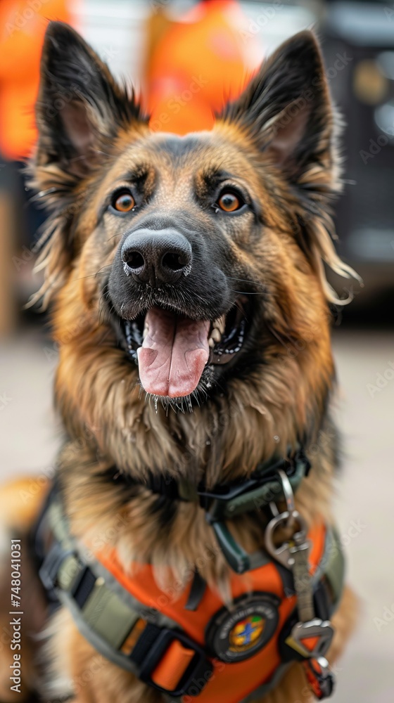 Rescue dogs in training, highlighting the intelligence and dedication of animals in emergency services Rescue dogs in training, highlighting the intelligence and dedication of animals in emergency services