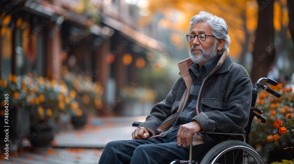 A Friendly Conversation between an Indian White Collar Male Worker in Wheelchair and His Colleague A Friendly Conversation between an Indian White Collar Male Worker in Wheelchair and His Colleague